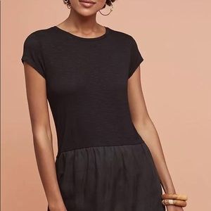 Anthropologie Dolan Left Coast Black Peplum Tunic